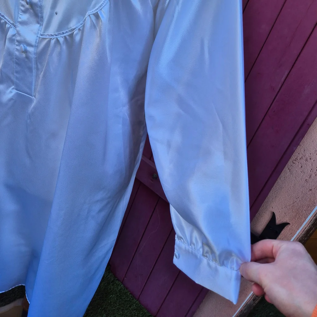 Camisola de noite longa em cetim e renda T. 40 Linclalor – photo 5
